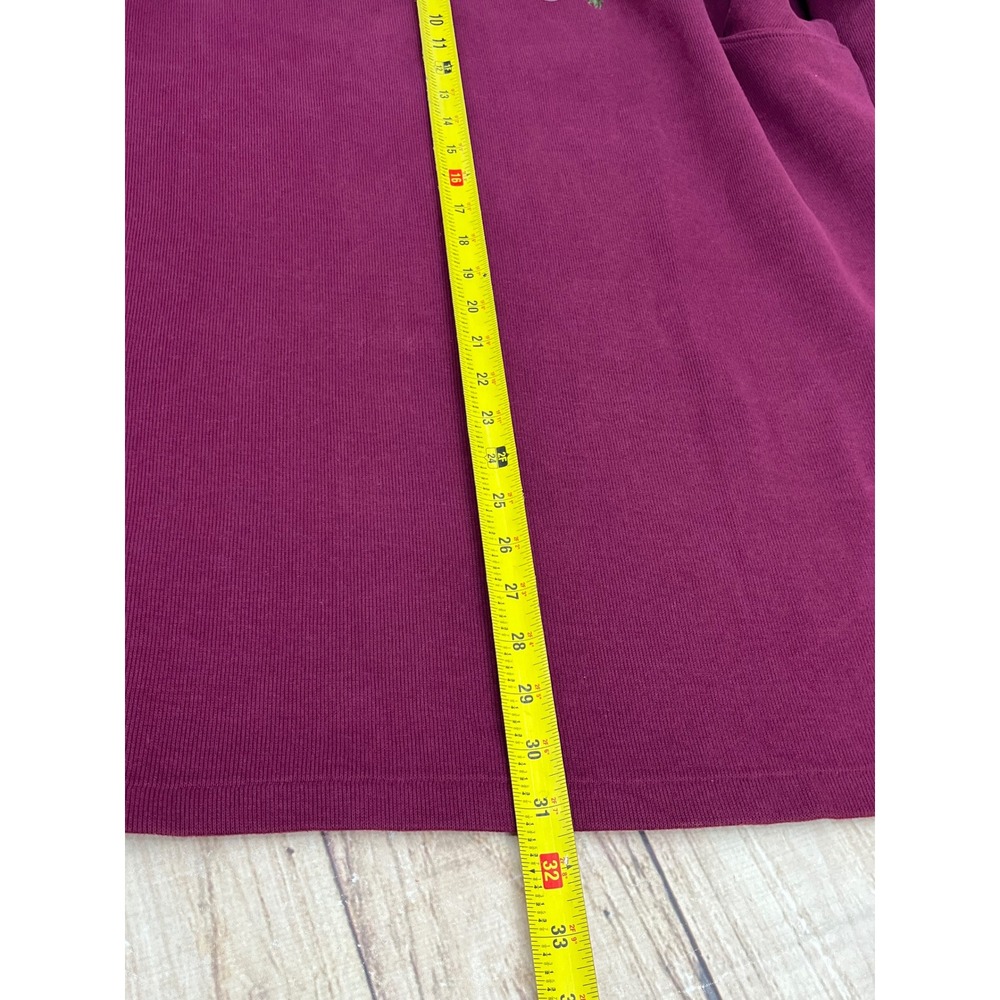 Polo Ralph Lauren Men's XXL Burgundy‎ Quarter Zip Sweatshirt Classic Fit Cotton - Picture 8 of 8